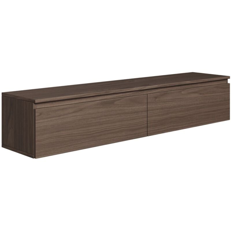 Selsey - bemmi- Meuble tv 2 portes - suspendu - 150 cm - noyer du Wisconsin