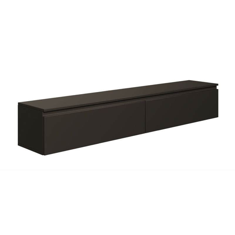 Selsey - bemmi- Meuble tv 2 portes - suspendu - 175 cm - noir