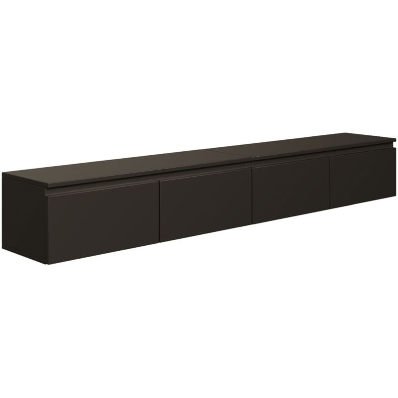 Selsey - bemmi- Meuble tv 4 portes - suspendu - 200 cm - noir