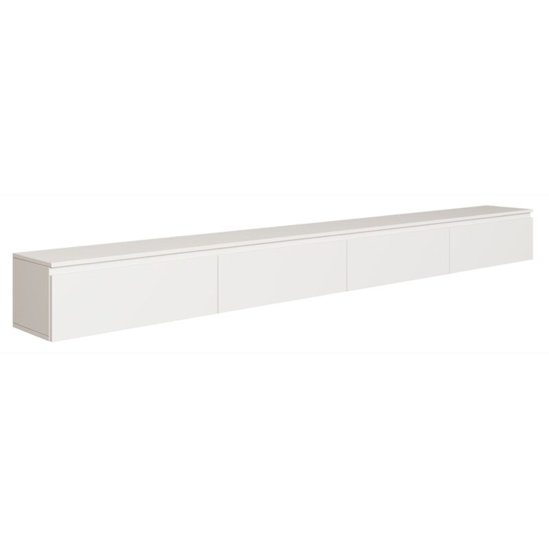 SELSEY  - Meuble Tv Bemmi - 300 Cm - Blanc