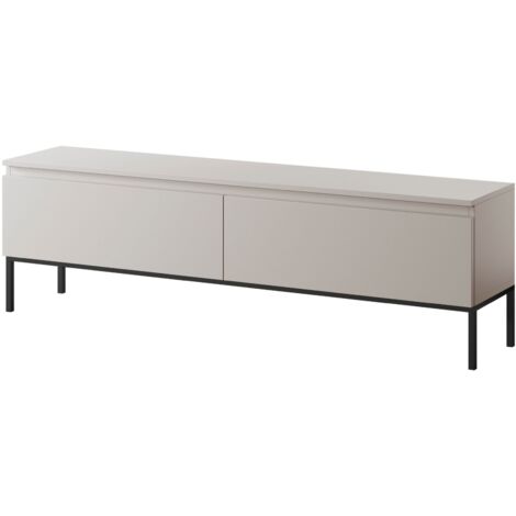 Selsey BEMMI Mueble TV con pies negros - 150 cm -beige