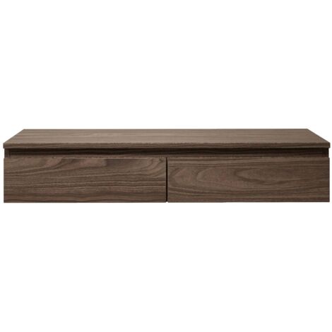 Selsey Bemmi Slim– Meuble TV 2 portes – aspect bois noyer Wisconsin – 100 cm