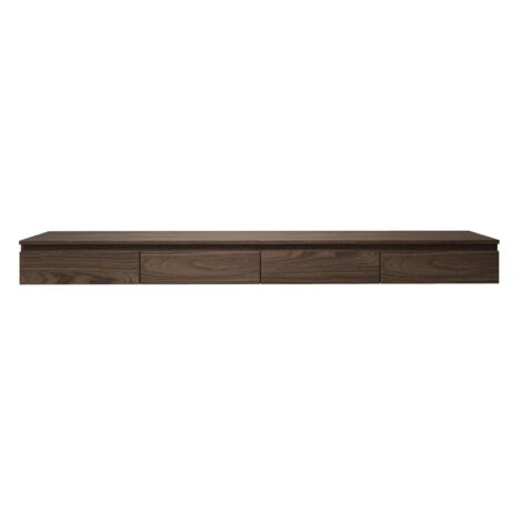 Selsey Bemmi Slim– Meuble TV 4 portes – aspect bois noyer Wisconsin – 200 cm
