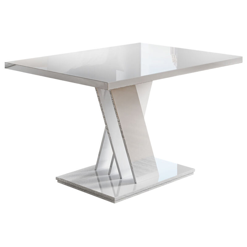 

Blackfire - banco / mesa de centro - 100x70 cm - blanco brillo - moderno - Selsey