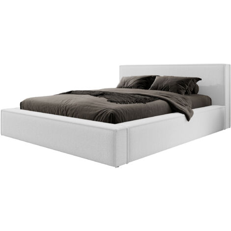Selsey Bocalio - Lit double capitonné 140 cm - gris clair