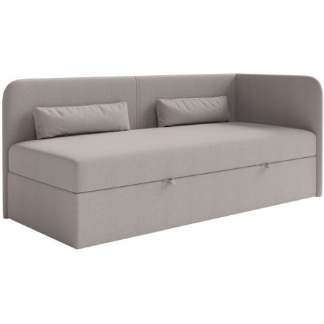 Selsey CALMMO - Lit ado avec rangement - beige foncé - côté droit