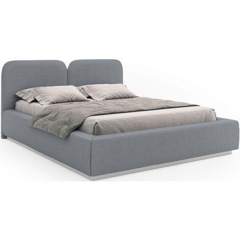 Selsey Comoves – Polsterbett 140x200 mit Chenillebezug und LED, Grau