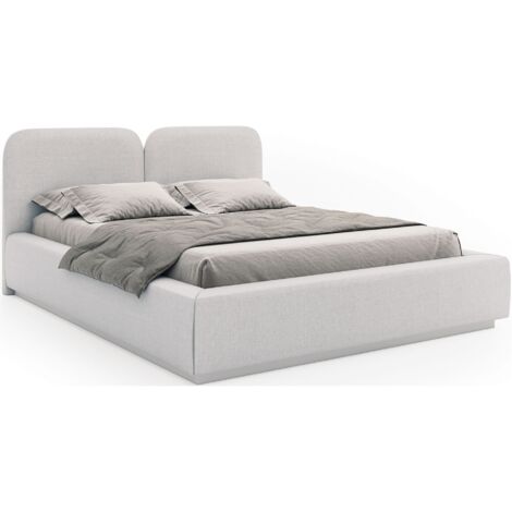 Selsey Comoves – Polsterbett 160x200 mit Chenillebezug, Hellgrau