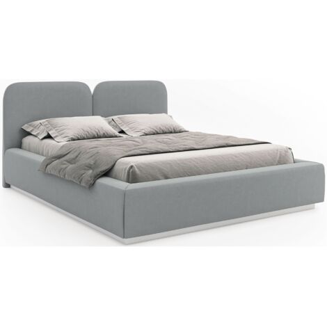 Selsey Comoves – Polsterbett 160x200 mit Veloursbezug, Grau