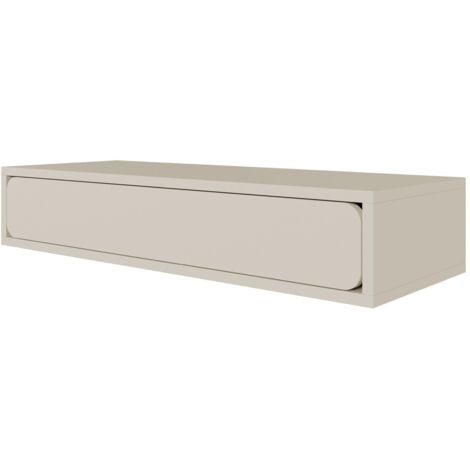 Selsey – Console suspendue avec tiroir 90 cm – Panneau de particules stratifié – Finition mate – Coins arrondis – Solution élégante peu encombrante