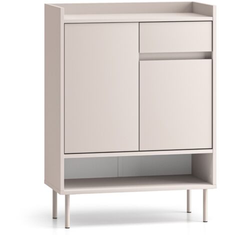 Selsey DIOCE – Meuble à chaussures avec compartiments et tiroir, grège, 70 cm