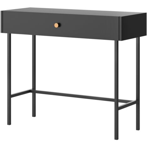 Selsey Divenos - Schminktisch mit Schublade, Schwarz, 93 cm