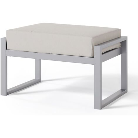 Selsey Dywilly Gartenhocker mit wasserabweisendem Stoff, Grau