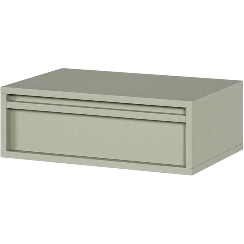 Selsey - evo - Table de chevet - 50 cm - avec tiroir - suspendu - vert sauge