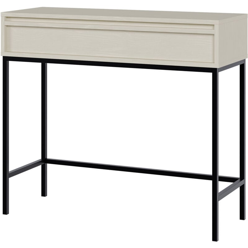 Selsey - evo - Table console - 90 cm - avec tiroir et cadre - crème