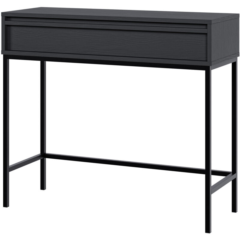 Selsey - evo - Table console - 90 cm - avec tiroir et cadre - noir