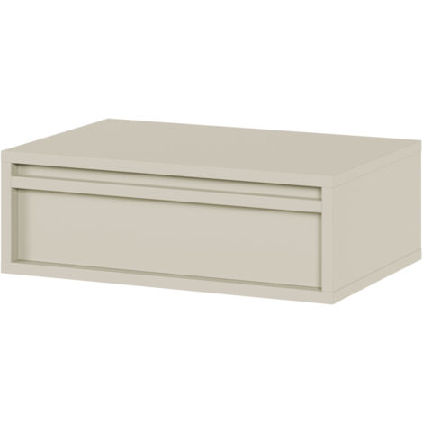 Selsey Evo - Nachttisch hängend mit Schublade, Graubeige, 50 cm
