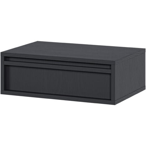 Selsey Evo - Nachttisch hängend mit Schublade, Schwarz, 50 cm