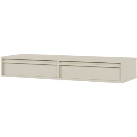 Selsey EVO - Toeletta - 110 cm - con cassetti - sospesa - grigio beige