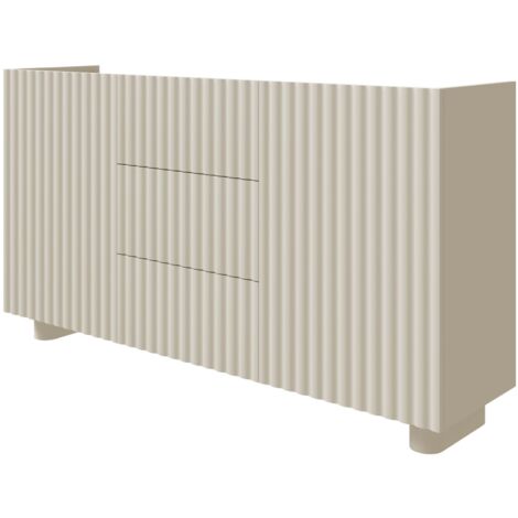 Selsey Fiorra - Sideboard 2-türig mit drei Schubladen, Greige, 144 cm