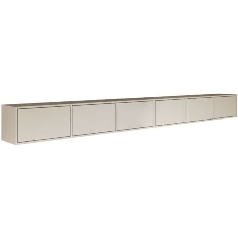 Selsey Framme – Mobile TV sospeso con sei ante a ribalta 300 cm, grigio cashmere