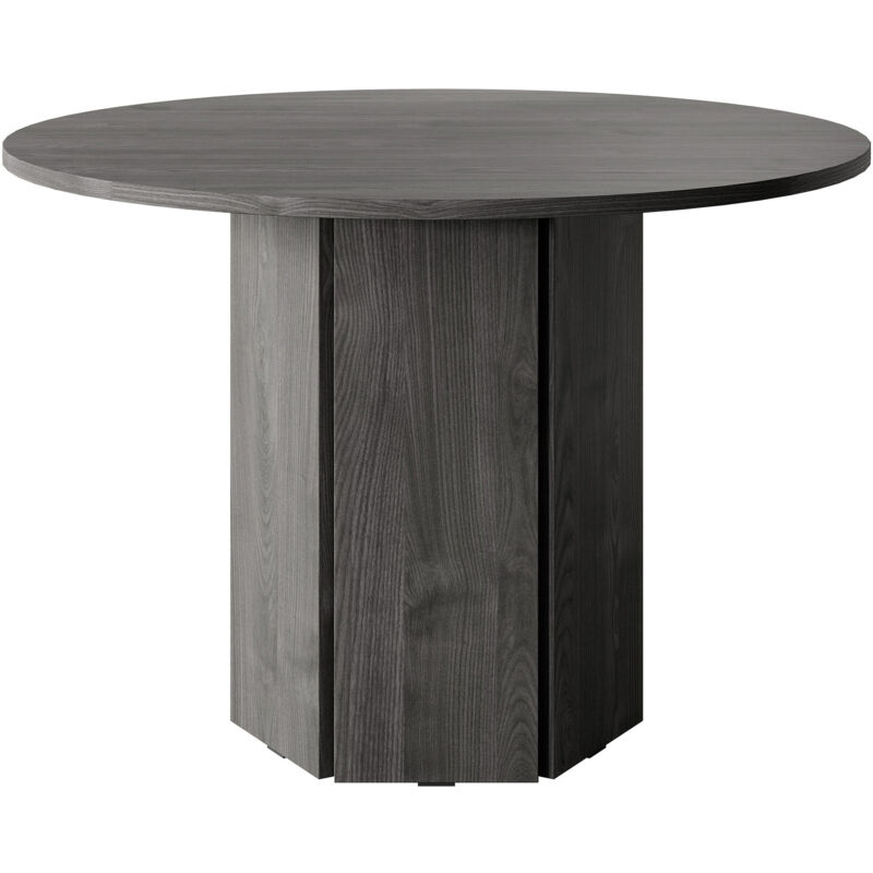 Selsey Hexa Table de salle à manger avec plateau stratifié, frêne noir, 110 cm