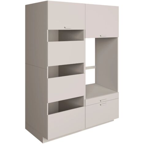 Selsey Holv – Badezimmermöbel-Set mit 1 Waschmaschinen-Nische 135 cm, Kaschmirgrau