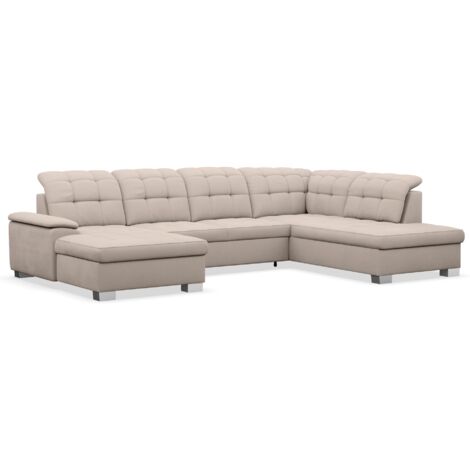 Selsey Jamaal - Wohnlandschaft mit Schlaffunktion und Stauraum, linksseitig, beige