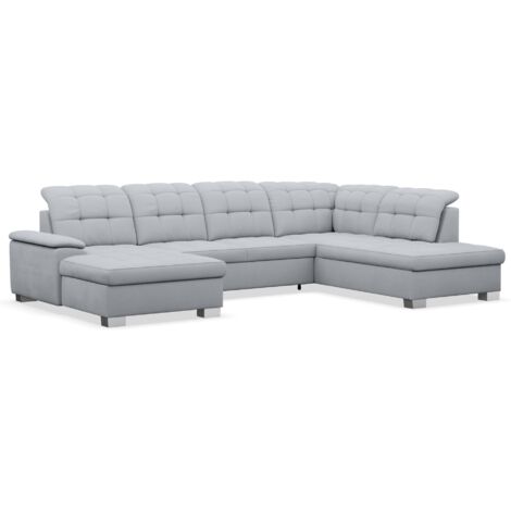 Selsey Jamaal - Wohnlandschaft mit Schlaffunktion und Stauraum, linksseitig, hellgrau