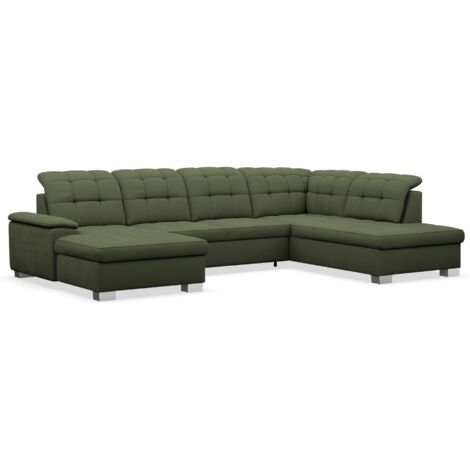 Selsey Jamaal - Wohnlandschaft mit Schlaffunktion und Stauraum, linksseitig, khaki
