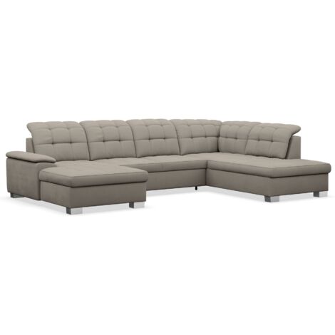 Selsey Jamaal - Wohnlandschaft mit Schlaffunktion und Stauraum, linksseitig, taupe