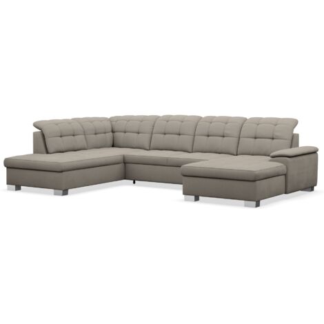 Selsey Jamaal - Wohnlandschaft mit Schlaffunktion und Stauraum, rechtsseitig, taupe
