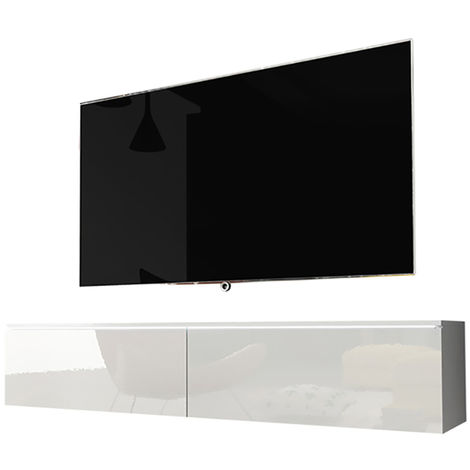 XJZKA Mensola Porta TV sospesa con Porta, Moderna Console multimediale in  Legno a Parete portaoggetti pensile Mobile Porta TV per Router per scatole  Cavi-Bianco 140 cm (55 Pollici)/D/140 : : Casa e