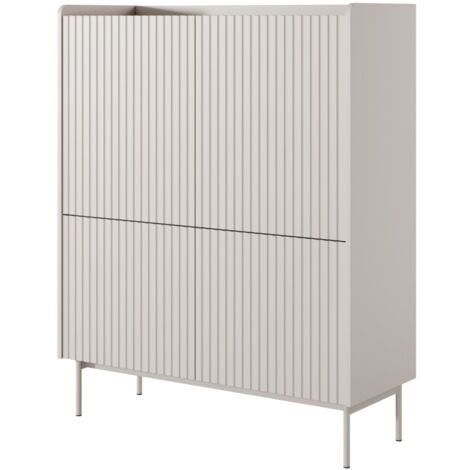 Selsey LIWELO - Buffet haut 4 portes - 153 cm - grège