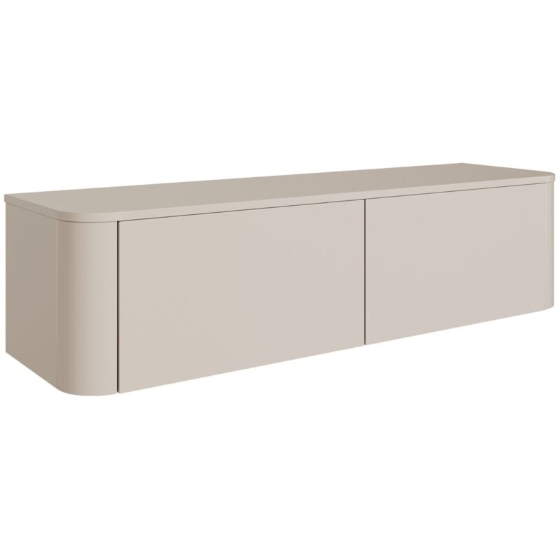Selsey LUVIO – Meuble TV mural ou posé, gris cachemire, 140 cm