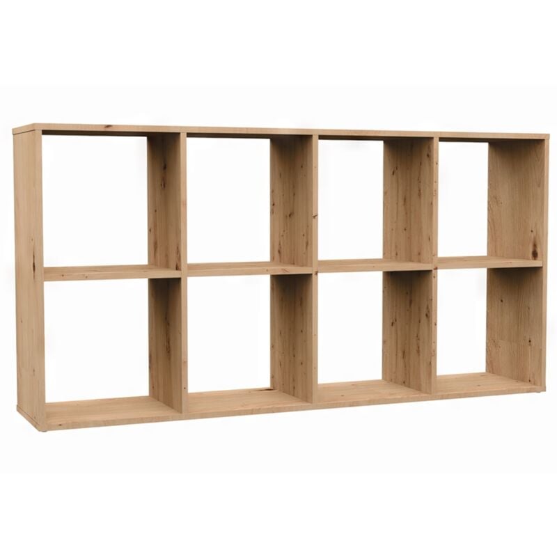 Malax - Étagère avec 8 étagères - 147 cm - chêne artisanal - Selsey