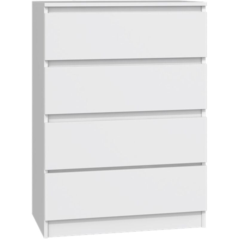 Malwa - Commode à quatre tiroirs - 70 cm - blanc - Selsey