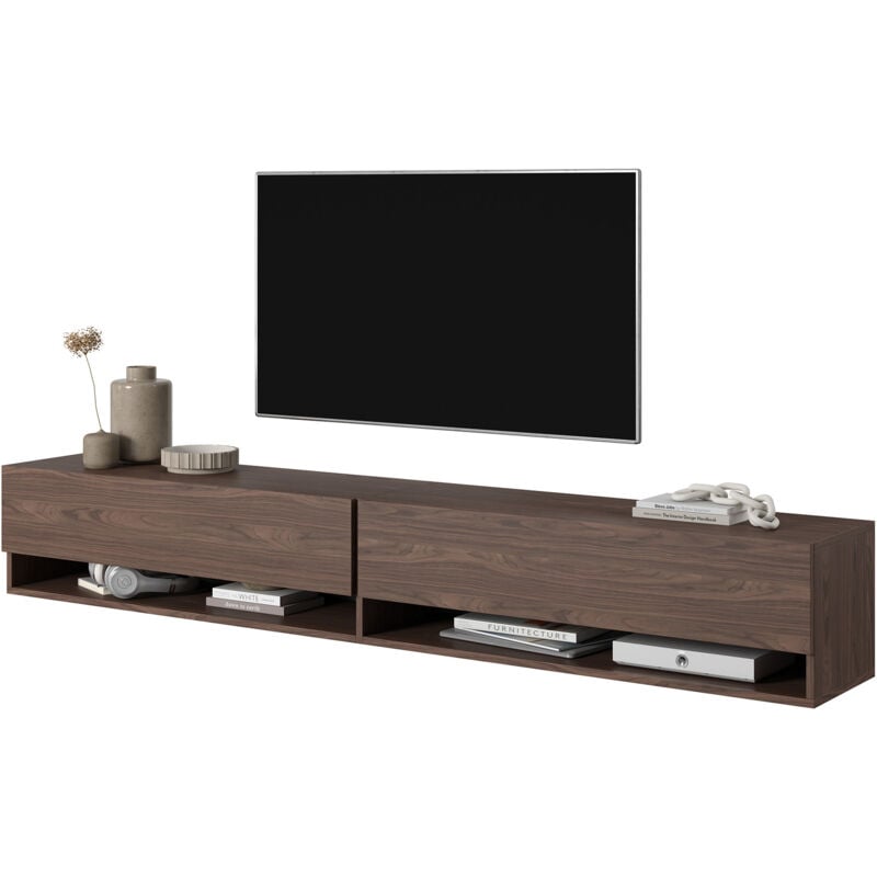 Selsey - mirrgo - Meuble tv - 200 cm - Noyer