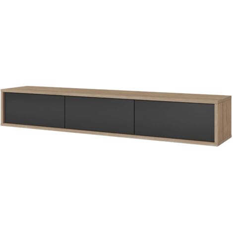 Selsey Moddern - TV-Lowboard mit Wandmontageoption, Eiche / Anthrazit, 180 cm
