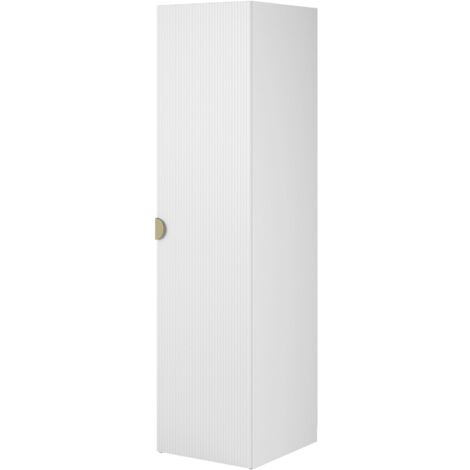 Selsey Moonir - Kleiderschrank 1-türig mit Kleiderstange, 50 cm, weiß
