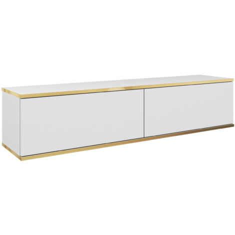 Selsey Mucalma - TV-Element hängend, Weiß / Gold, 135 cm