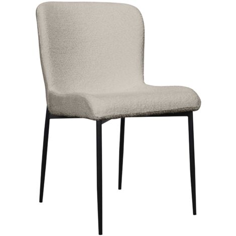 Selsey NEUL - Silla acolchada - Patas de metal negras  - gris claro