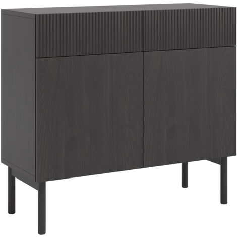 Selsey NOLIE - Commode à deux portes et deux tiroirs - 100 cm -couleur du bois de frêne Portland