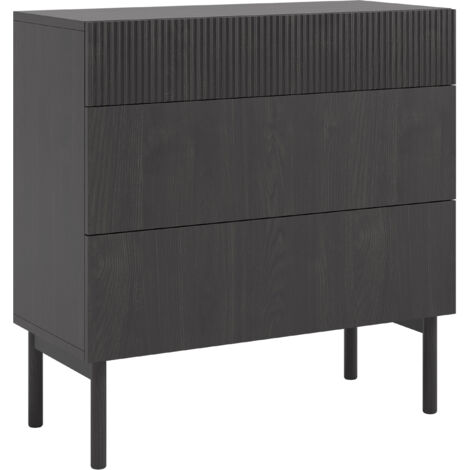 Selsey NOLIE - Commode à trois tiroirs - 90 cm - couleur du bois de frêne Portland