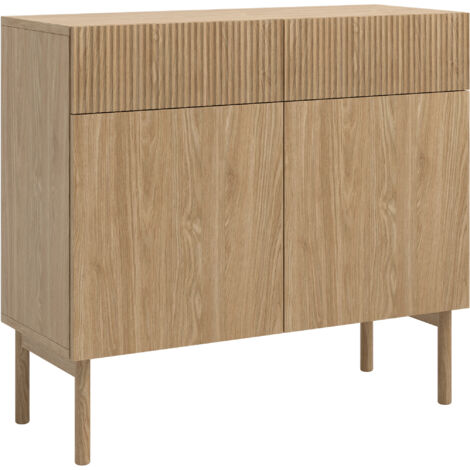 Selsey Nolie - Sideboard 2-türig mit 2 Schubladen, Eichenholzoptik, 100 cm