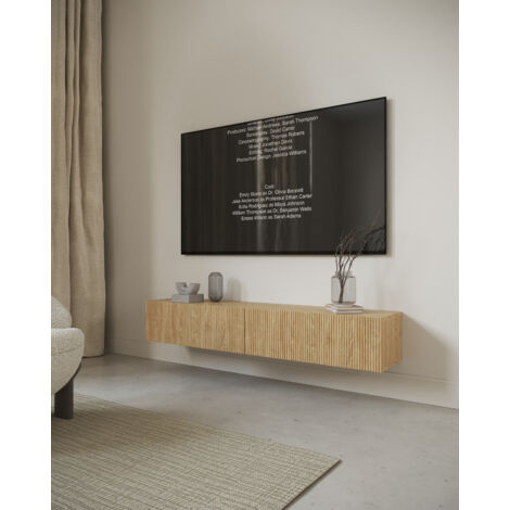 Selsey Nolie - TV-Hängeboard 2-türig, Eichenholzoptik, 175 cm