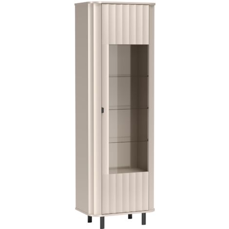 Selsey Novado – Vitrine eintürig, 65 cm, Kaschmirgrau