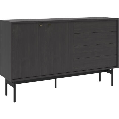 Selsey OLAR - commode à deux portes et quatre tiroirs - 154cm - couleur du bois de frêne Portland