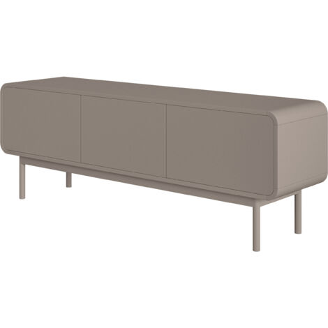 Selsey Oro - TV-Lowboard mit 3 Schubladen, dunkelbeige, 154 cm