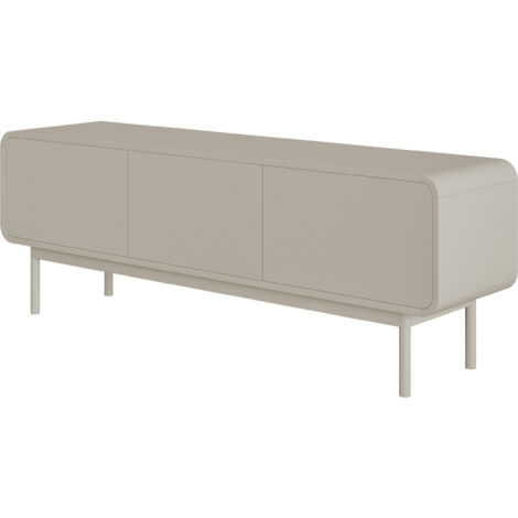 Selsey Oro - TV-Lowboard mit 3 Schubladen, greige, 154 cm